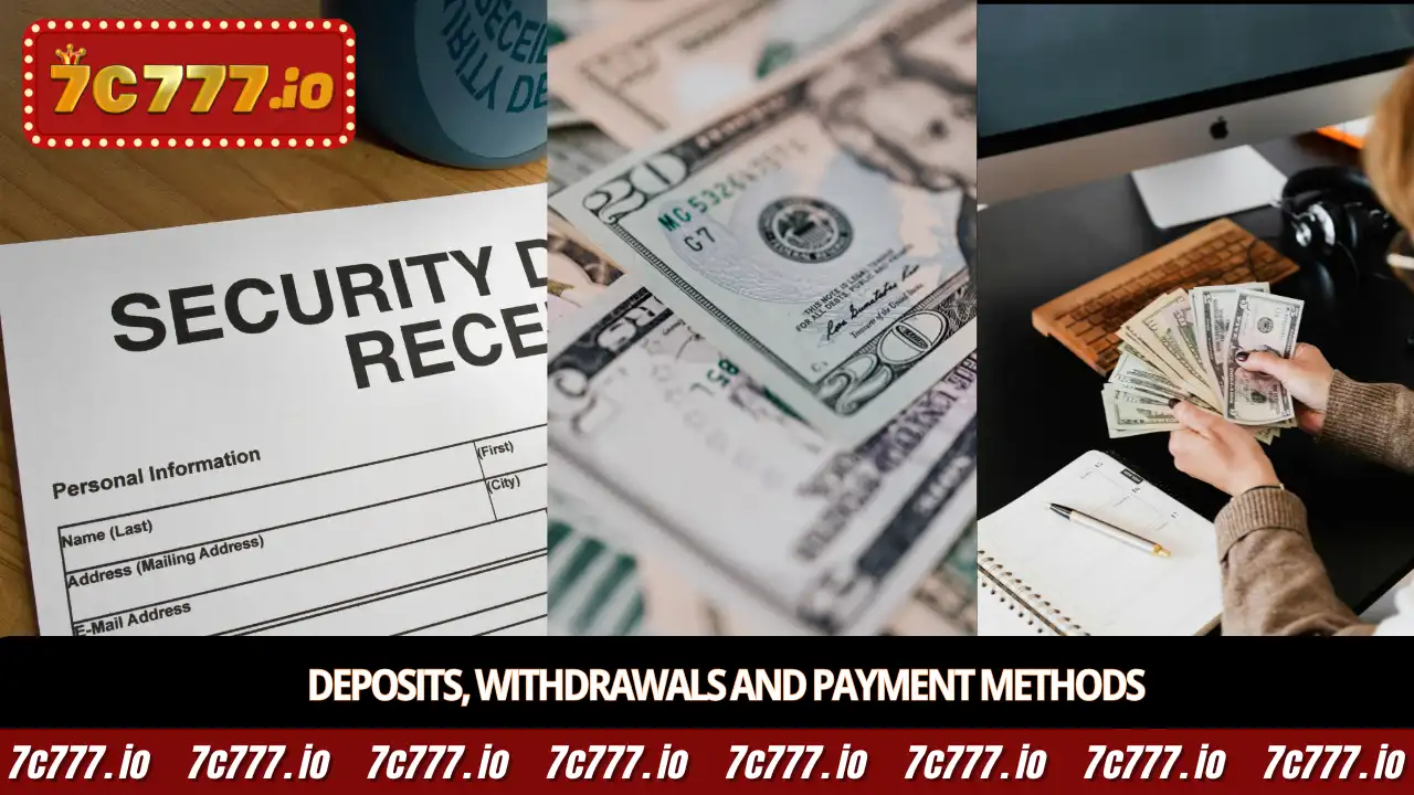 Deposits, withdrawals and payment methods