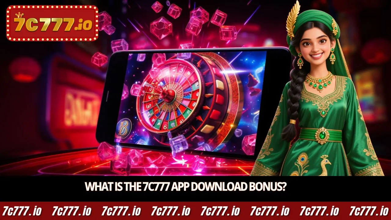 What is the 7c777 app download bonus?